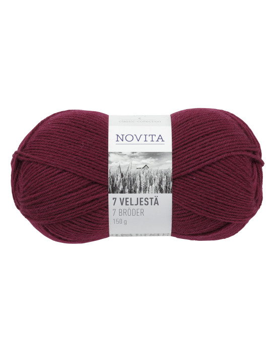 7 veljestä viininpunainen