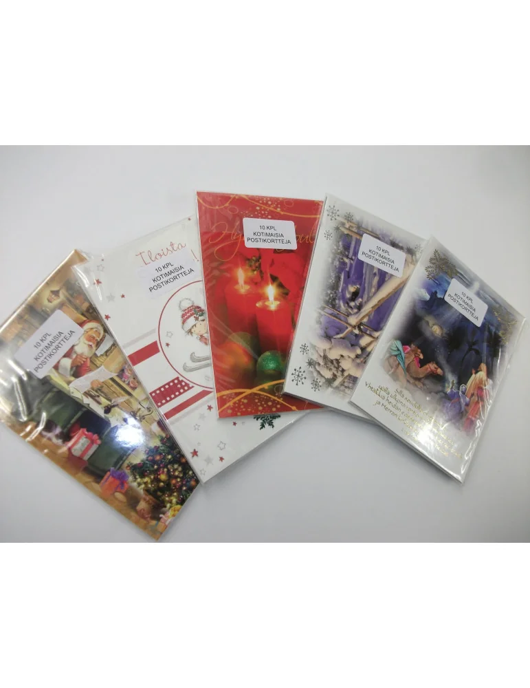Joulukorttipussi 10 kpl/pkt