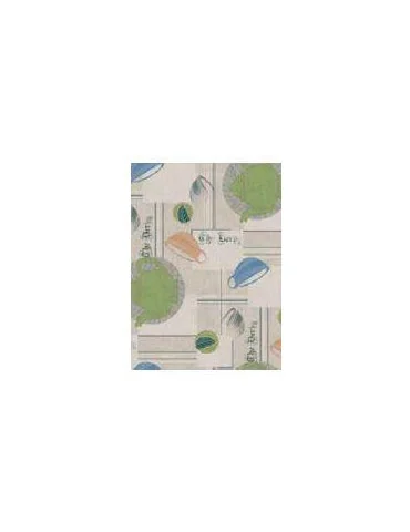 Vahakangas Nese 120 cm vihreät astiat vaalea pohja