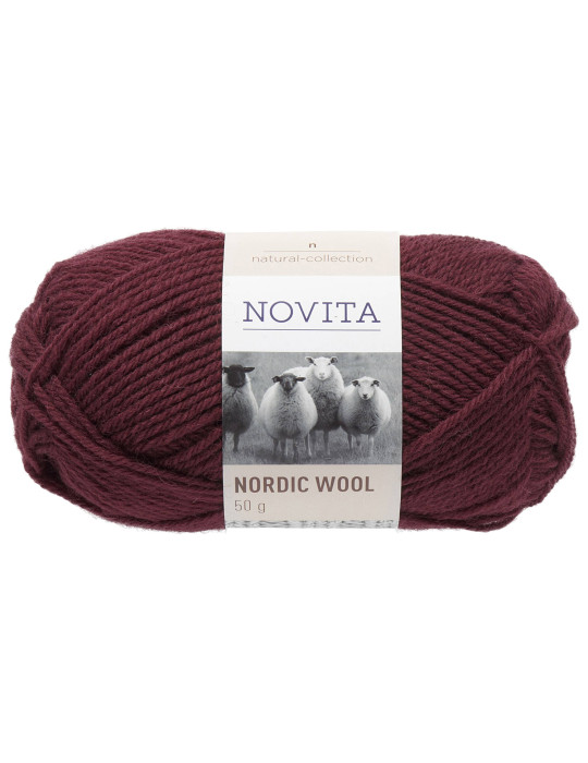 Nordic Wool 50 g Tumma rubiini