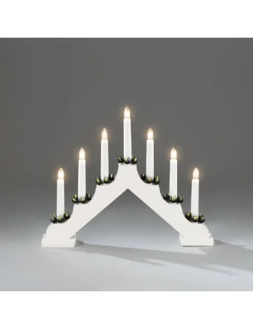 Kynttelikkö valkoinen Konstsmide