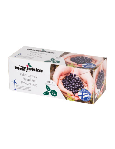 Pakastepussi 2 litraa, 100 kpl Marjukka