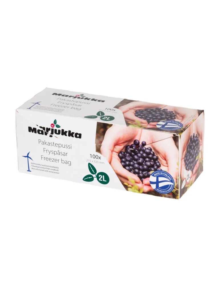 Pakastepussi 2 litraa, 100 kpl Marjukka