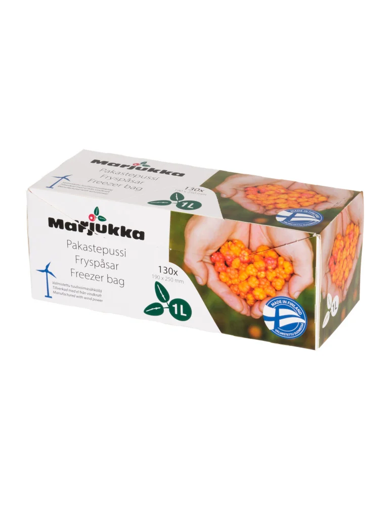 Pakastepussi 1 litra, 130 kpl Marjukka