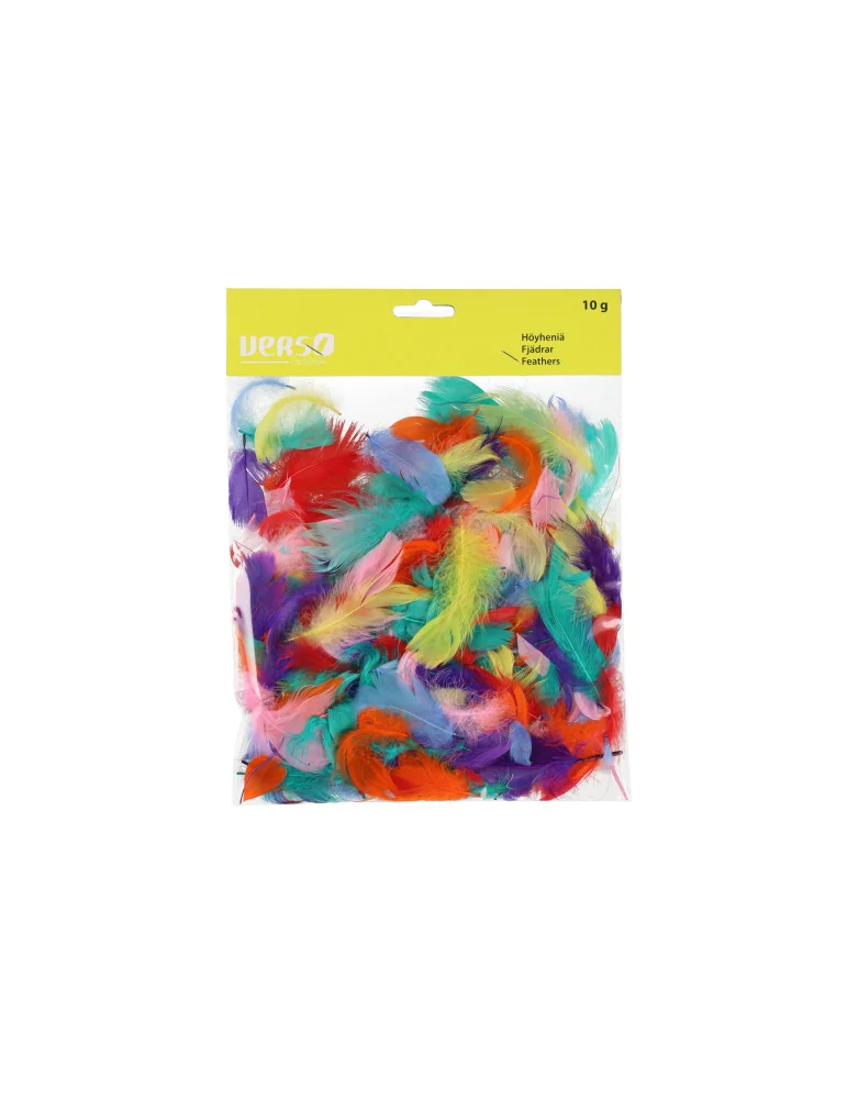 Koristehöyheniä värimix 10 g, Verso