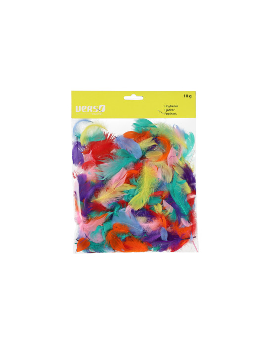 Koristehöyheniä värimix 10 g, Verso