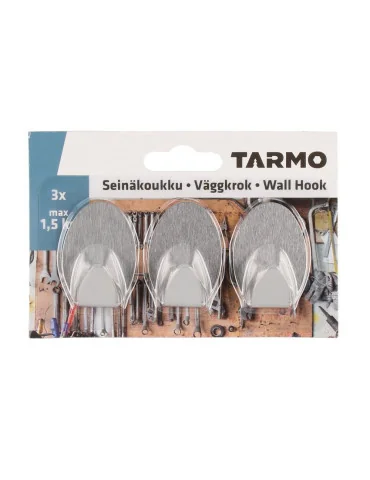 Tarrakoukku teräs ovaali 3 kpl Tarmo