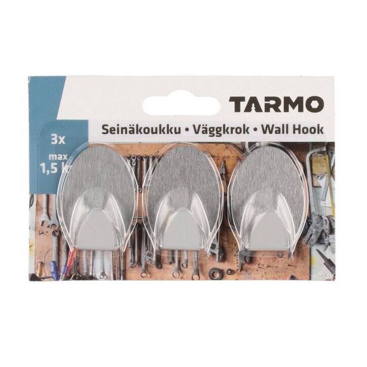 Tarrakoukku teräs ovaali 3 kpl Tarmo