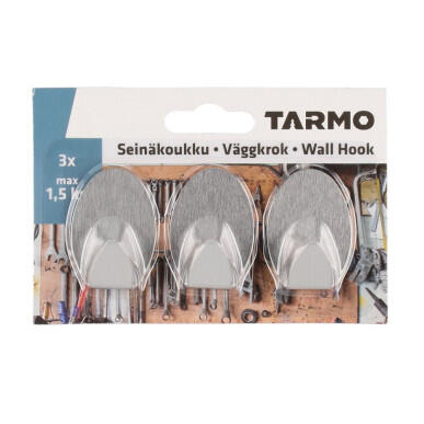 Tarrakoukku teräs ovaali 3 kpl Tarmo