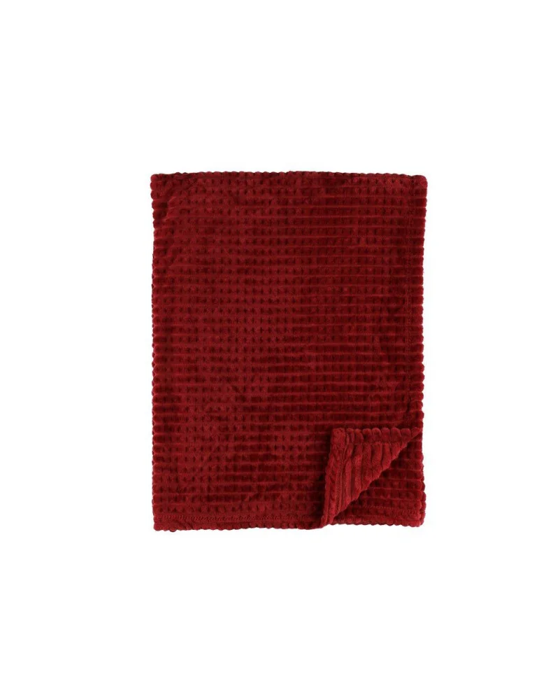 Torkkupeitto Comfy 140x200 cm viininpunainen 4Livi
