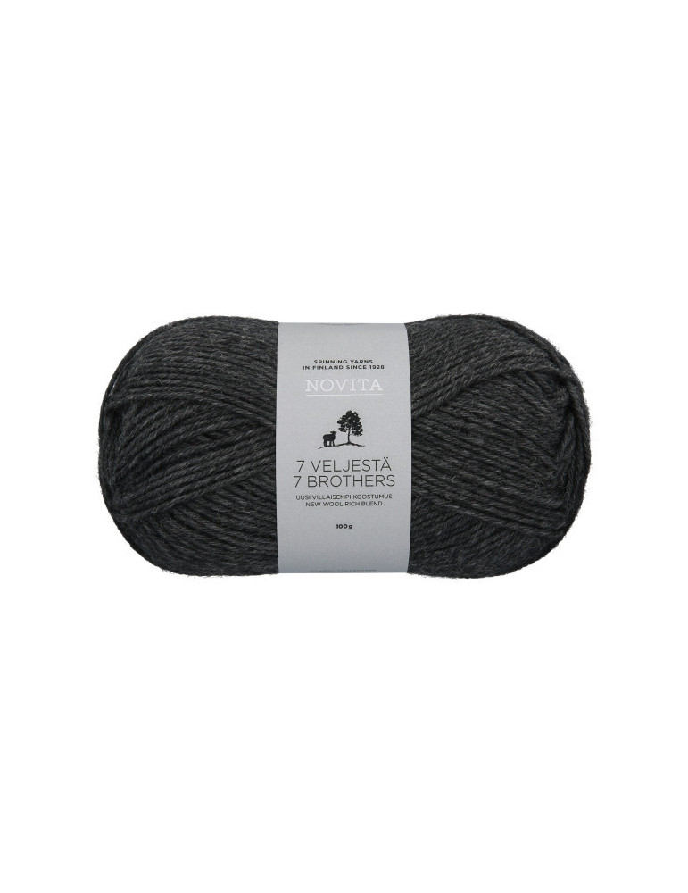 7 Veljestä 100g 044 grafiitti Novita 7 Veljestä 100g 044 grafiitti Novita