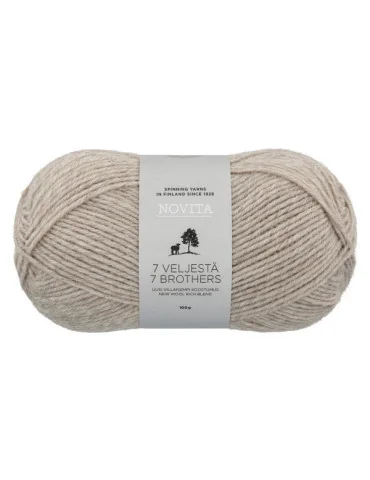 7 Veljestä 100g 060 hiekka Novita