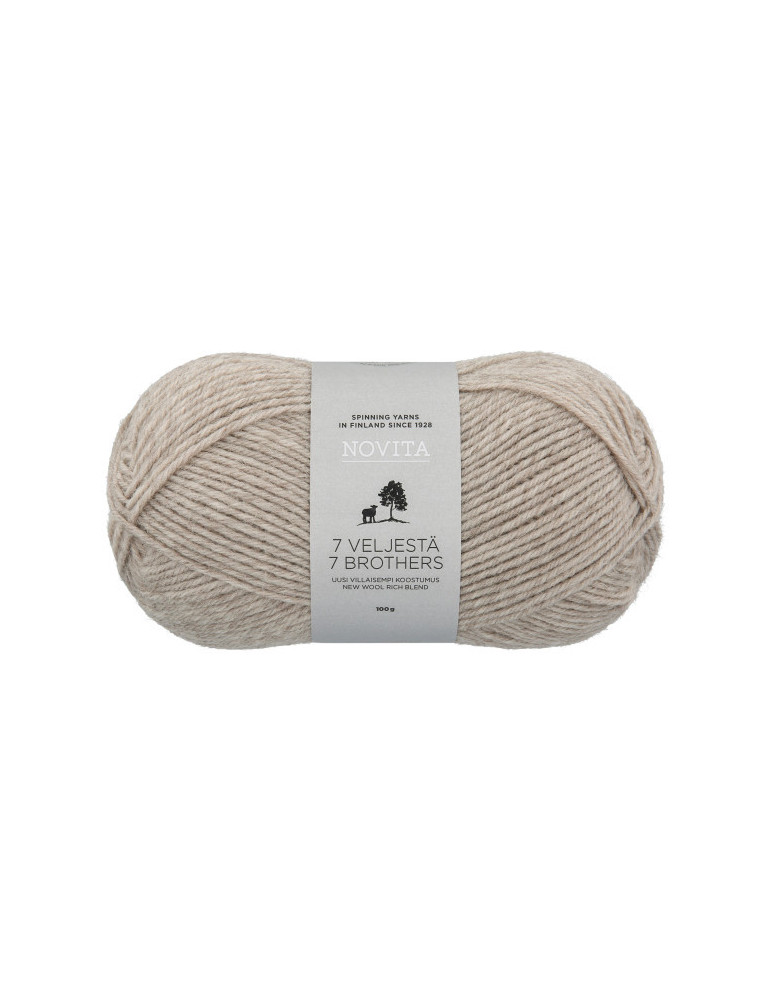 7 Veljestä 100g 060 hiekka Novita 7 Veljestä 100g 060 hiekka Novita