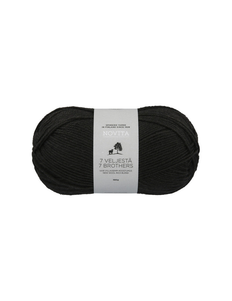 7 Veljestä 100g 099 noki Novita 7 Veljestä 100g 099 noki Novita