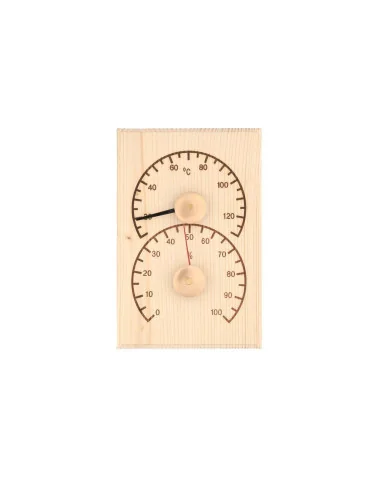 Saunan lämpö- ja kosteusmittari mänty 4Living