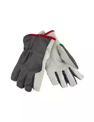 Asentaja sormikas pukinnahkaa vuorella