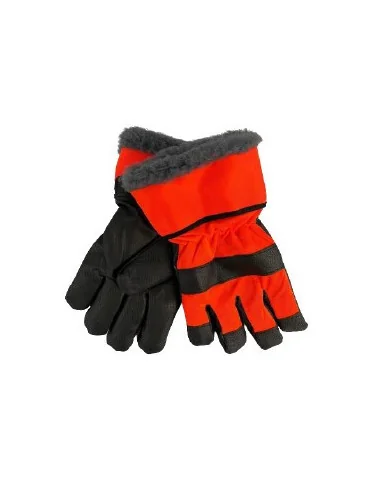 Työsormikas synt. oranssi teddyvuori