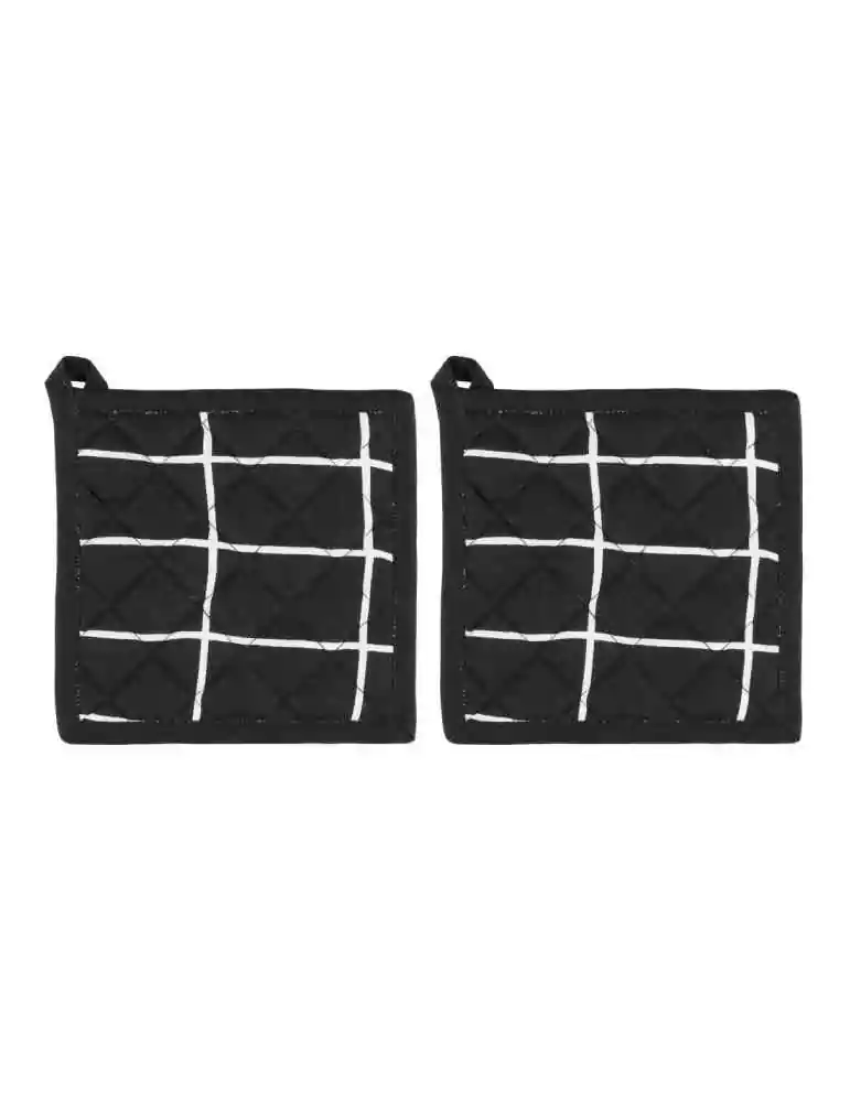 Patalappu Elsie 2 kpl 20x20 cm musta 4Living