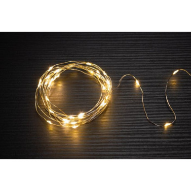 Paristovalot Silver lämmin valkoinen 40 LED, Finnl