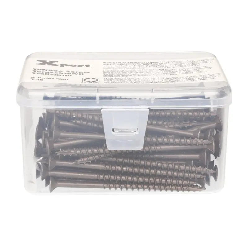 Terassiruuvi 4,8x90 mm TX25 ruskea 100 kpl