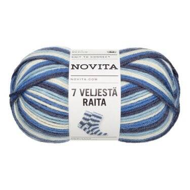 7 veljestä Raita 100 g sinitaivas 984 Novita