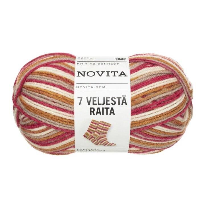 Novita 7 Veljestä Raita, Myrskyaamu (983) | Tasaraitasukat helposti