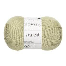 Novita 7 Veljestä Vaalea salvia (3161) 100 g lanka | Jarmix.fi