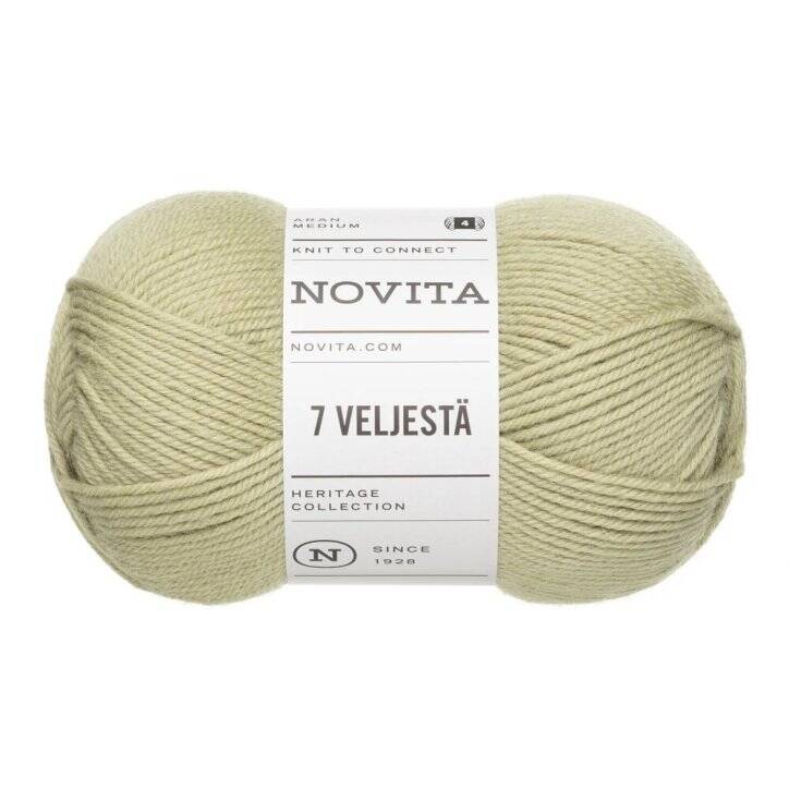 Novita 7 Veljestä Vaalea salvia (3161) 100 g lanka | Jarmix.fi