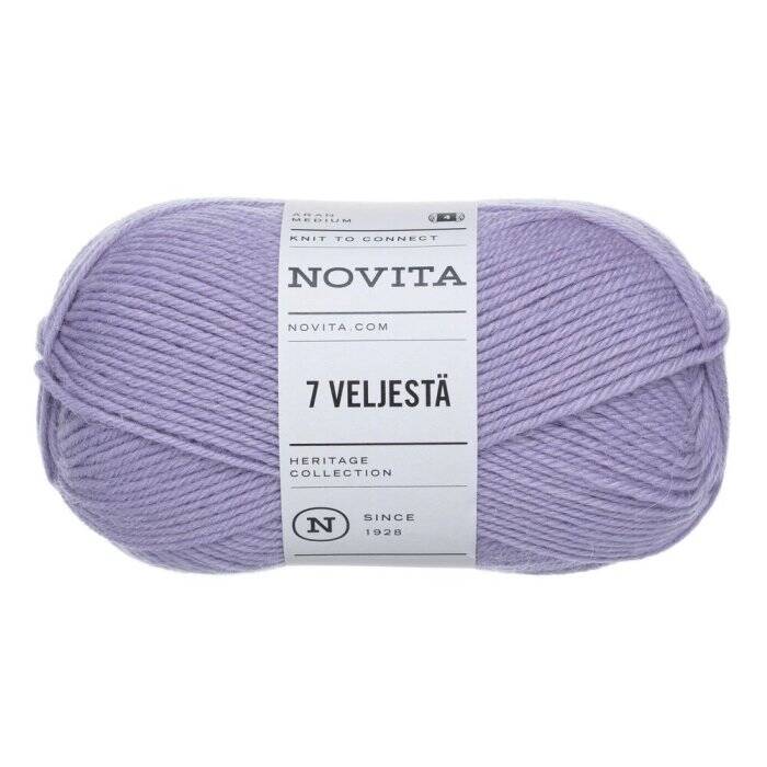 Novita 7 Veljestä Mustikkamaito (730) 100 g lanka | Jarmix.fi