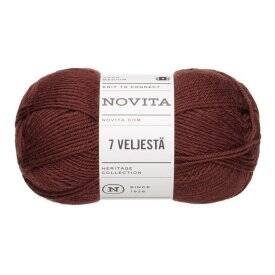 Novita 7 Veljestä Ruskea/ruoste (651) 100 g lanka | Jarmix.fi
