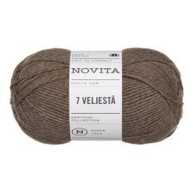 Novita 7 Veljestä Ruskea/metsäsieni (068) 100 g lanka | Jarmix.fi