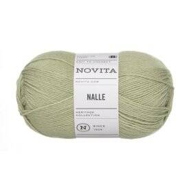 Novita Nalle, Vaalea salvia (3161) – Kestävä kotimainen sukkalanka | Jarmix.fi