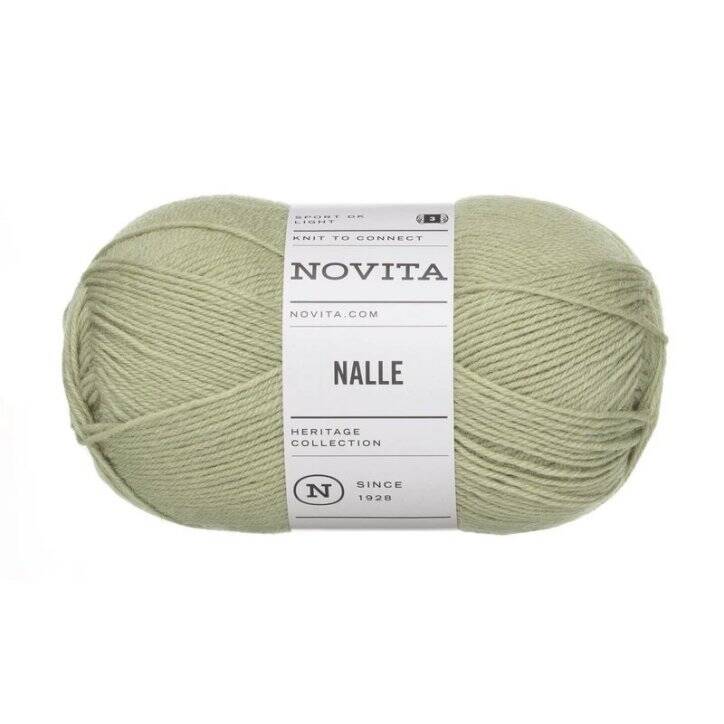 Novita Nalle, Vaalea salvia (3161) – Kestävä kotimainen sukkalanka | Jarmix.fi