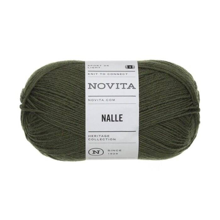 Novita Nalle, tummanvihreä/luonto (392) – Kestävä kotimainen sukkalanka | Jarmix.fi