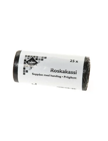 Roskapussi musta 30 l/25 kpl