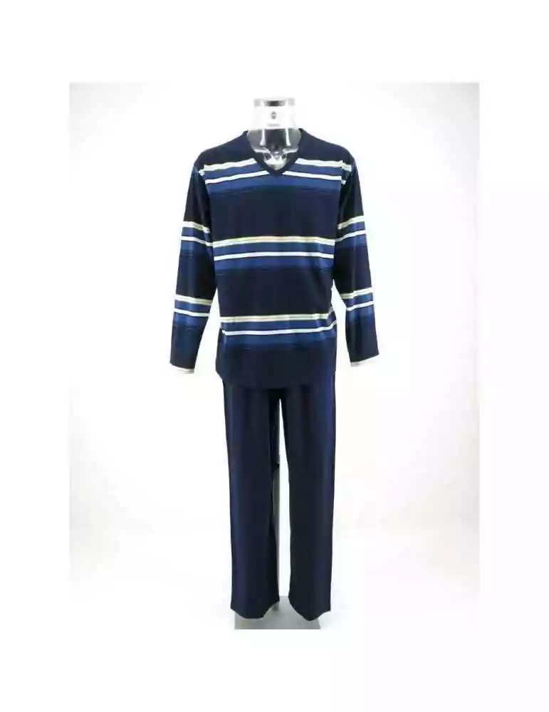 Miesten pyjama siniraita