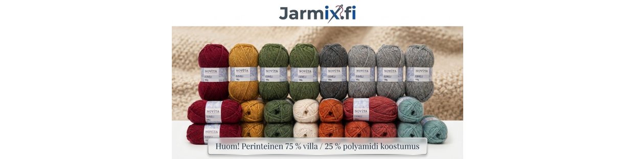 Novita Isoveli -lanka | Perinteinen 75% villakoostumus | Jarmix.fi